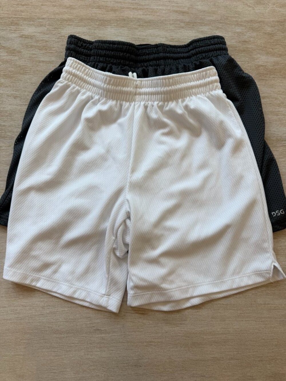 DSG Girls Mesh Athletic Basketball Shorts Lot of 2 Black White S & XL 16